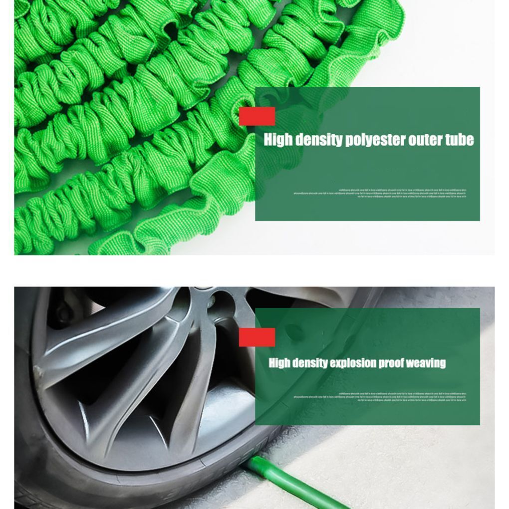 Expanding Expandable Flexible Garden Water Hose w Spray Nozzle 25, 50,