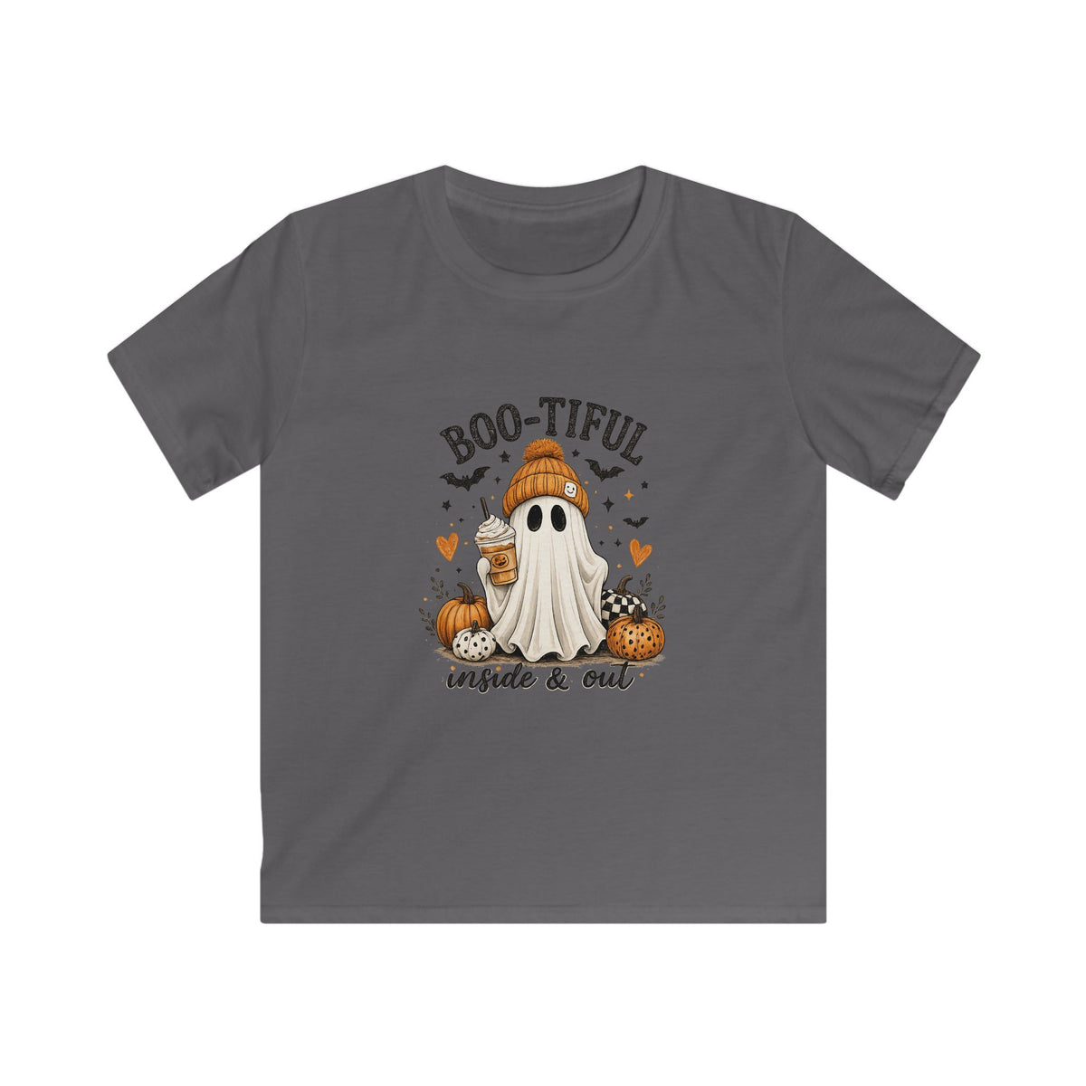 Kids Tee - "Boo-tiful Inside & Out" Ghost Halloween Shirt
