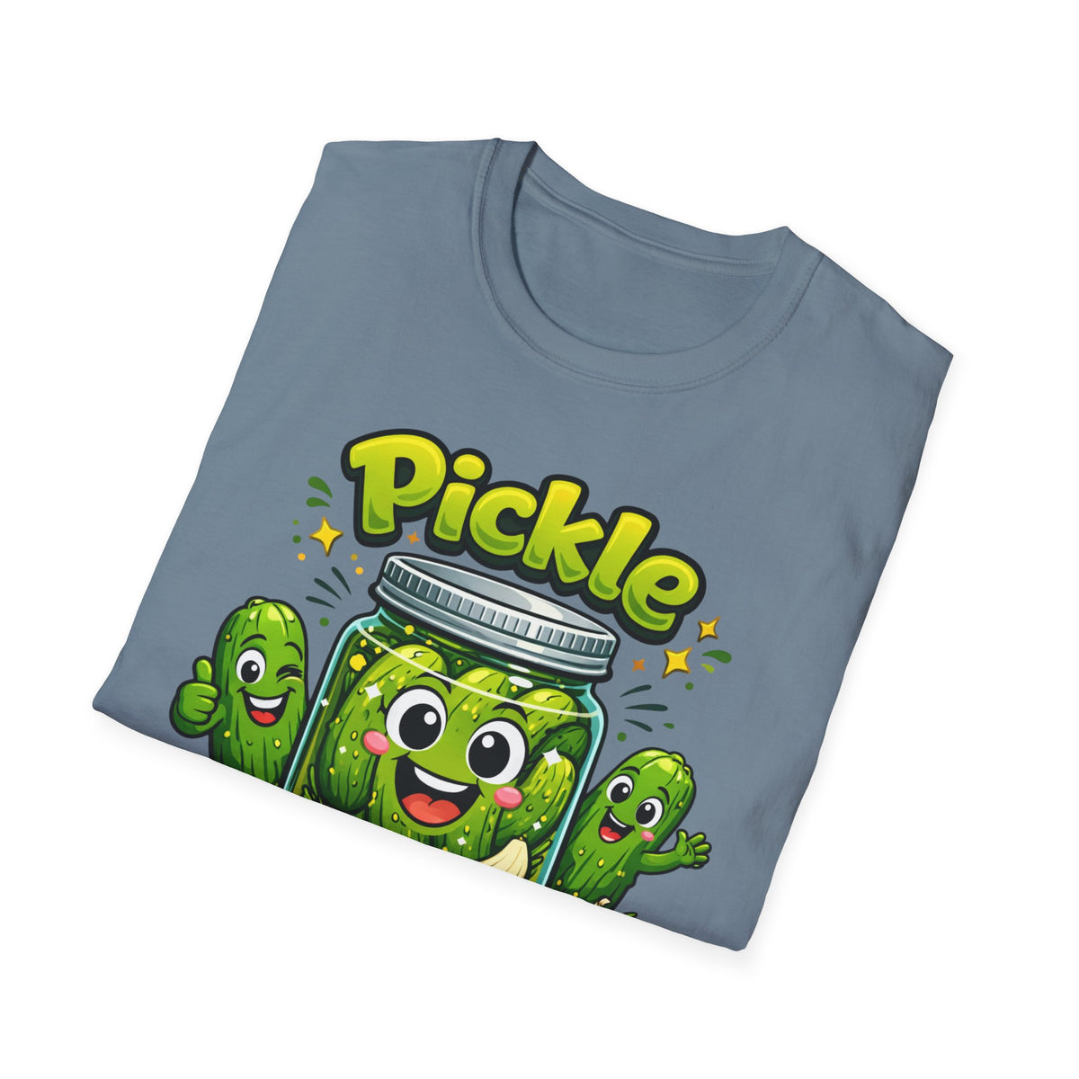 Pickle Time T-Shirt — Cute Cartoon Pickle Jar Graphic Tee