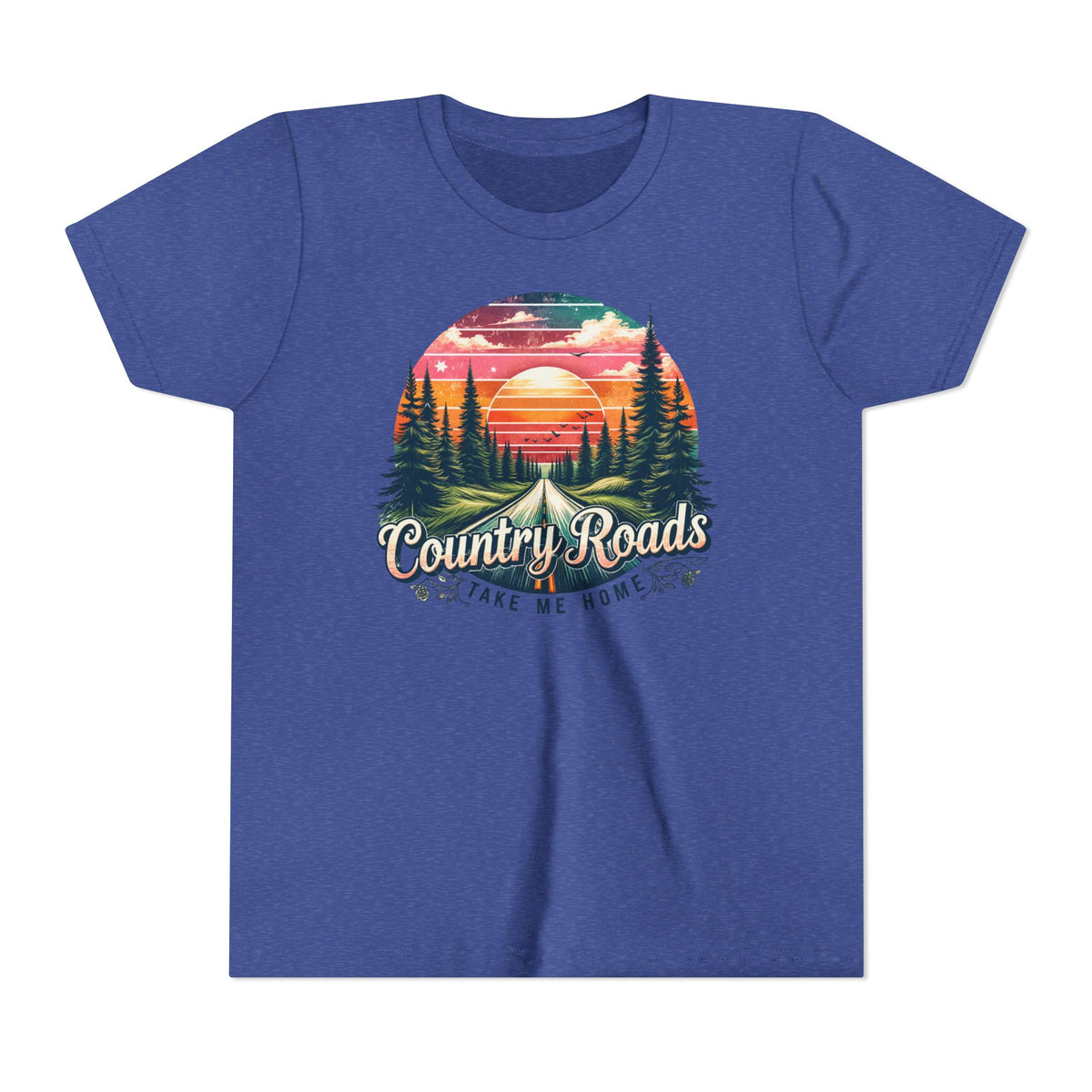 Kids Tee — 'Take Me Home' Retro Sunset Forest Tee