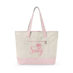 Beach Life Canvas Tote - "Life is Better at the Beach" Zippered Tote Bag