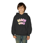 Youth Hoodie — "Beach Vibes" Pastel Retro Graphic
