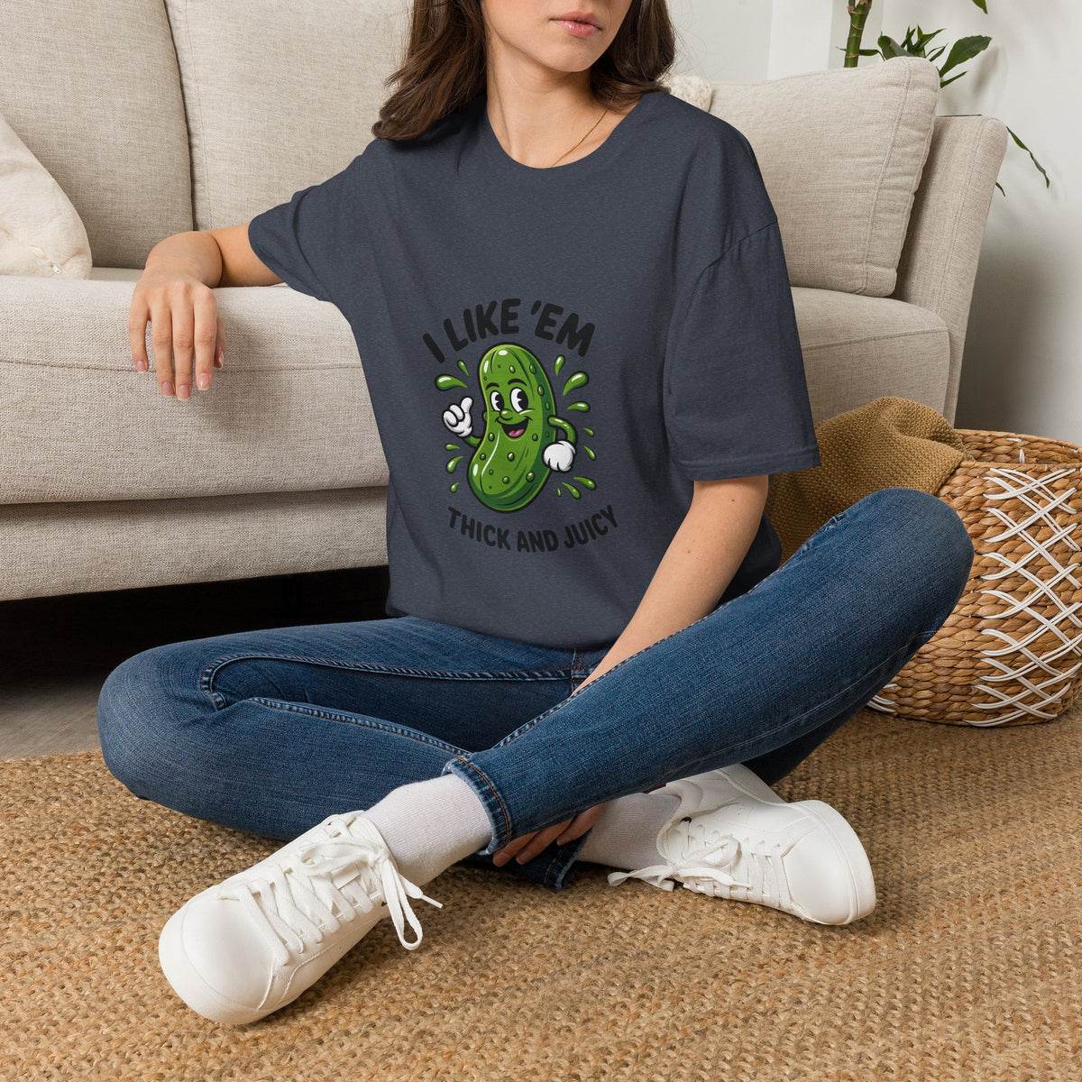 I Like 'Em Pickle T-Shirt — Cute Cartoon Pickle Graphic Tee