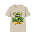 MD - Pickle Time T-Shirt — Cute Cartoon Pickle Jar Graphic Tee