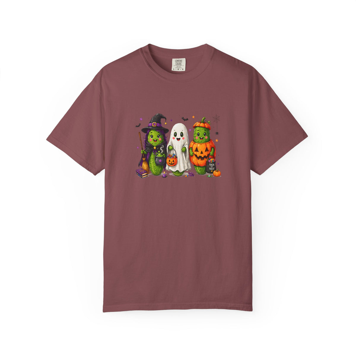Halloween Trio T-Shirt — Cute Witch, Ghost & Pumpkin Costume Tee