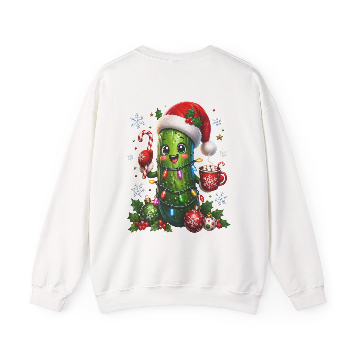 Christmas Cactus Sweatshirt — Cute Santa Hat Holiday Crewneck