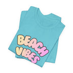 Beach Vibes T-Shirt — Pastel Retro Graphic Tee