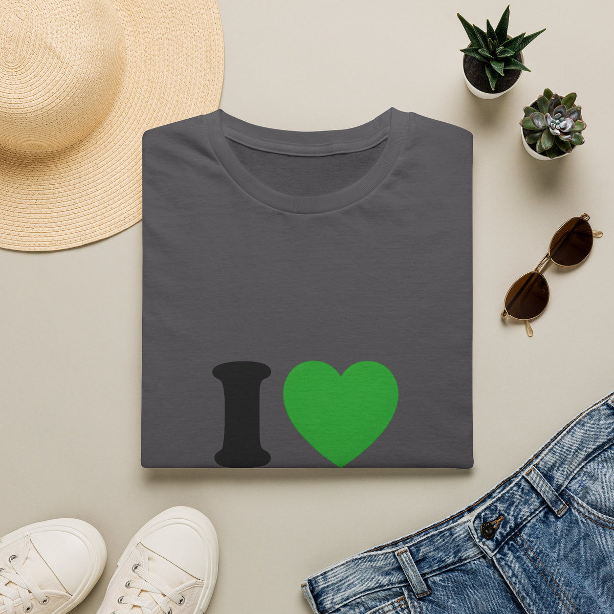 T-Shirt — "I  Pickles" Graphic Tee (Green Heart)