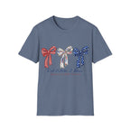 Patriotic Red White & Blue Bow T-Shirt