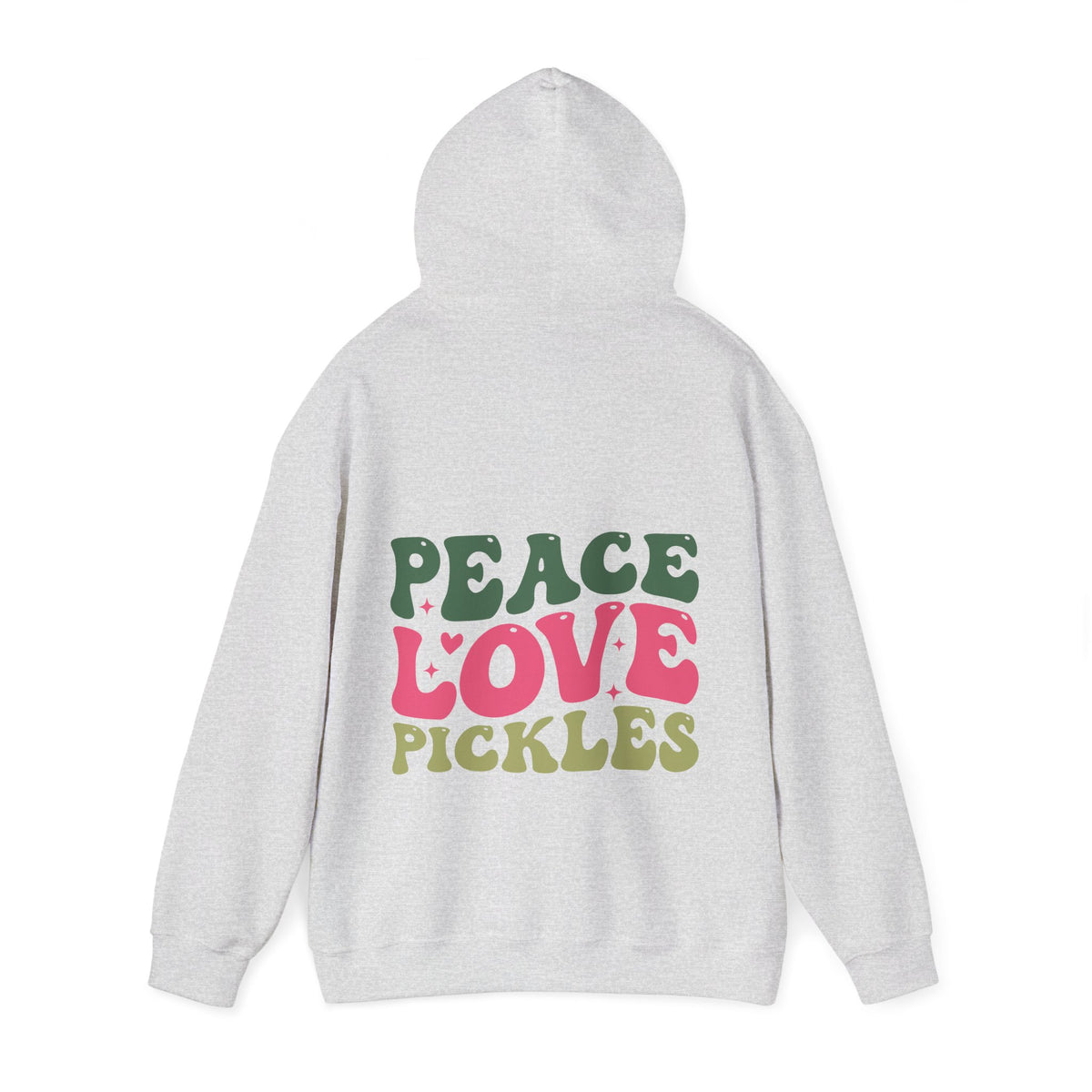 Peace Love Pickles Hoodie — Retro Groovy Graphic Hoodie