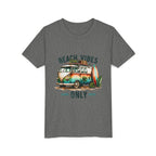 Kids Tee — "Beach Vibes Only" Surf Van Graphic