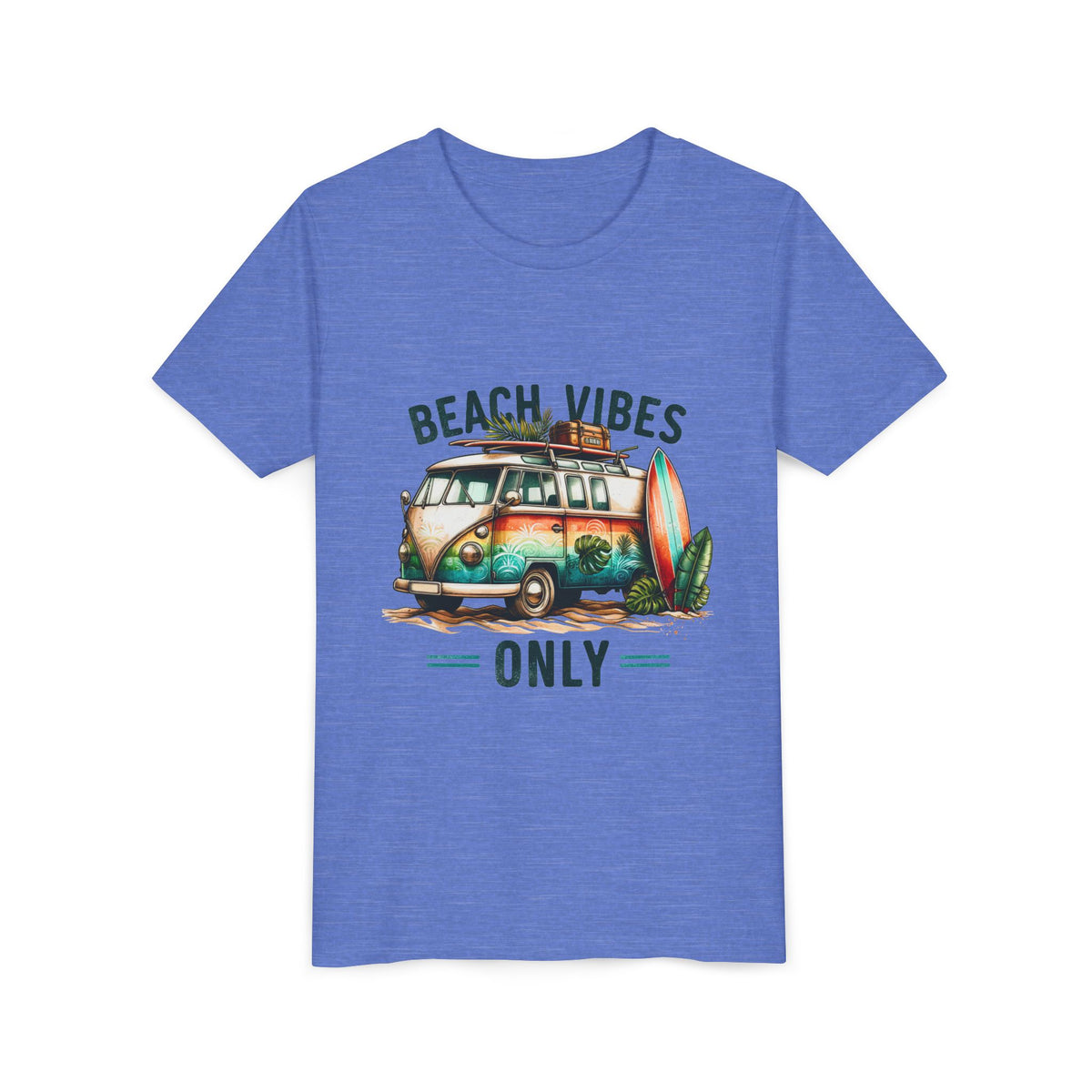 Kids Tee — "Beach Vibes Only" Surf Van Graphic