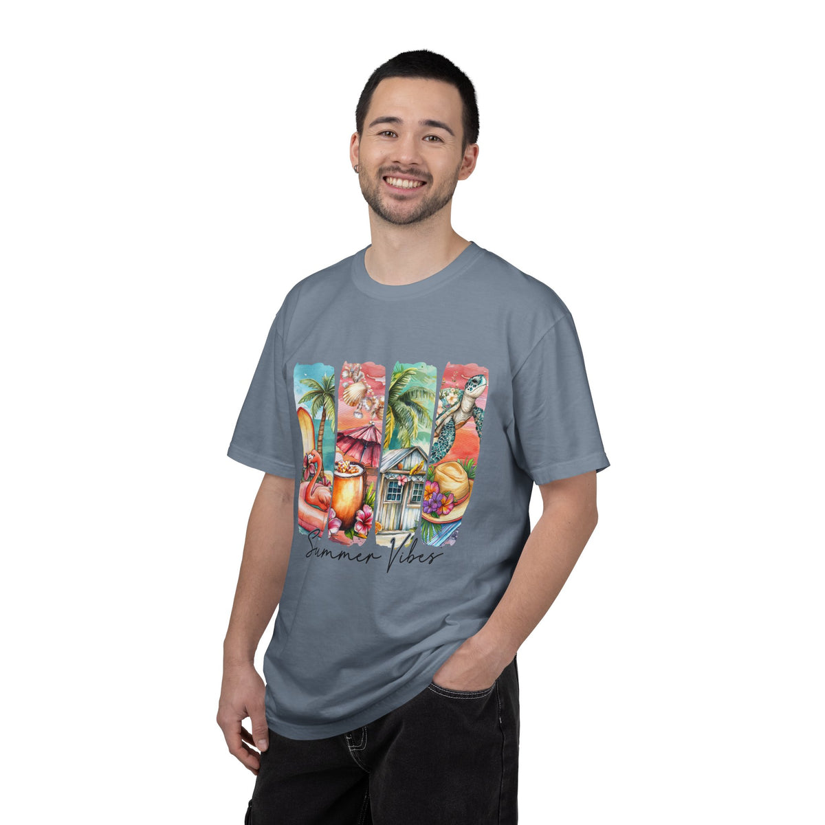 Summer Vibes T-Shirt — Tropical Beach Graphic Tee