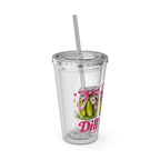 Dill With It 16oz Tumbler with Straw - Cute Pickle Gift