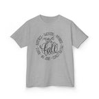Kids 'Hello Fall' Tee — Playful Pumpkin & Autumn Words