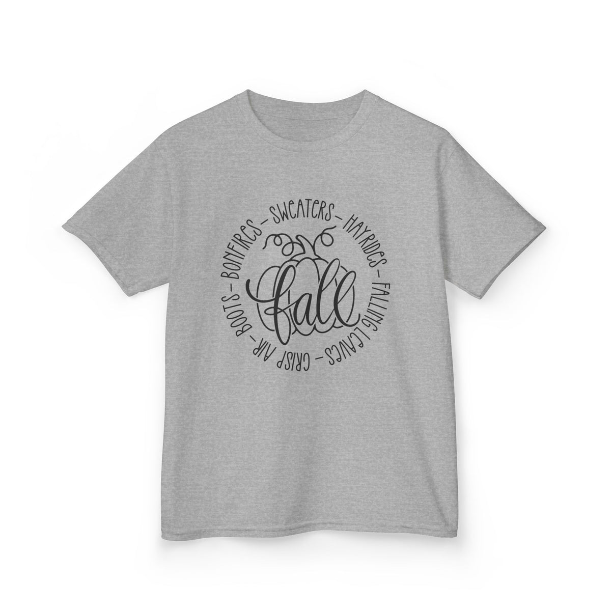 Kids 'Hello Fall' Tee — Playful Pumpkin & Autumn Words