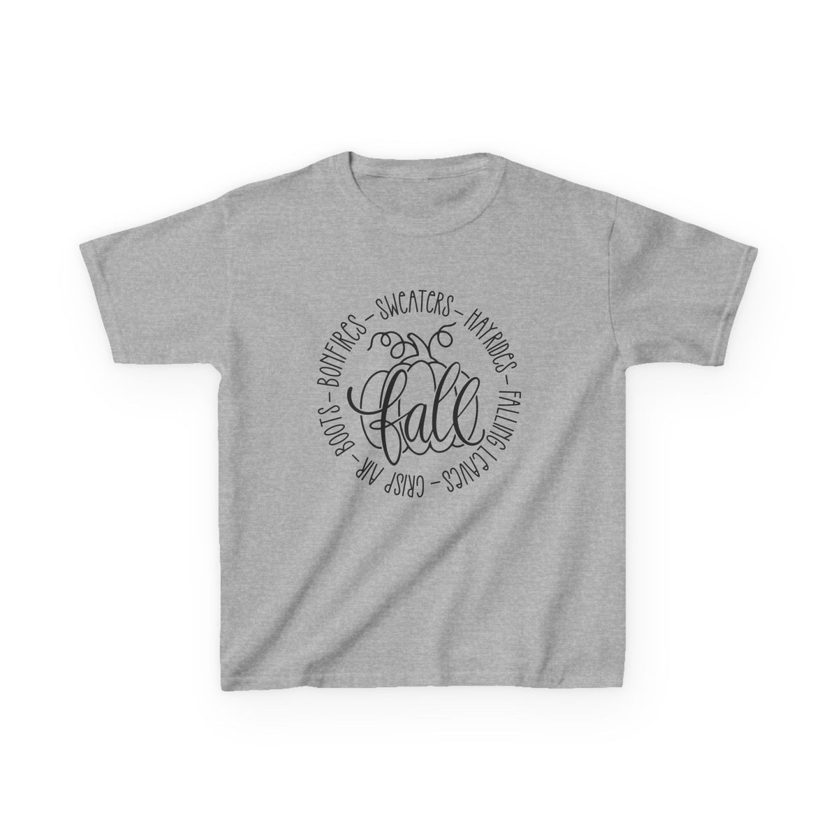 Kids 'Hello Fall' Tee — Playful Pumpkin & Autumn Words