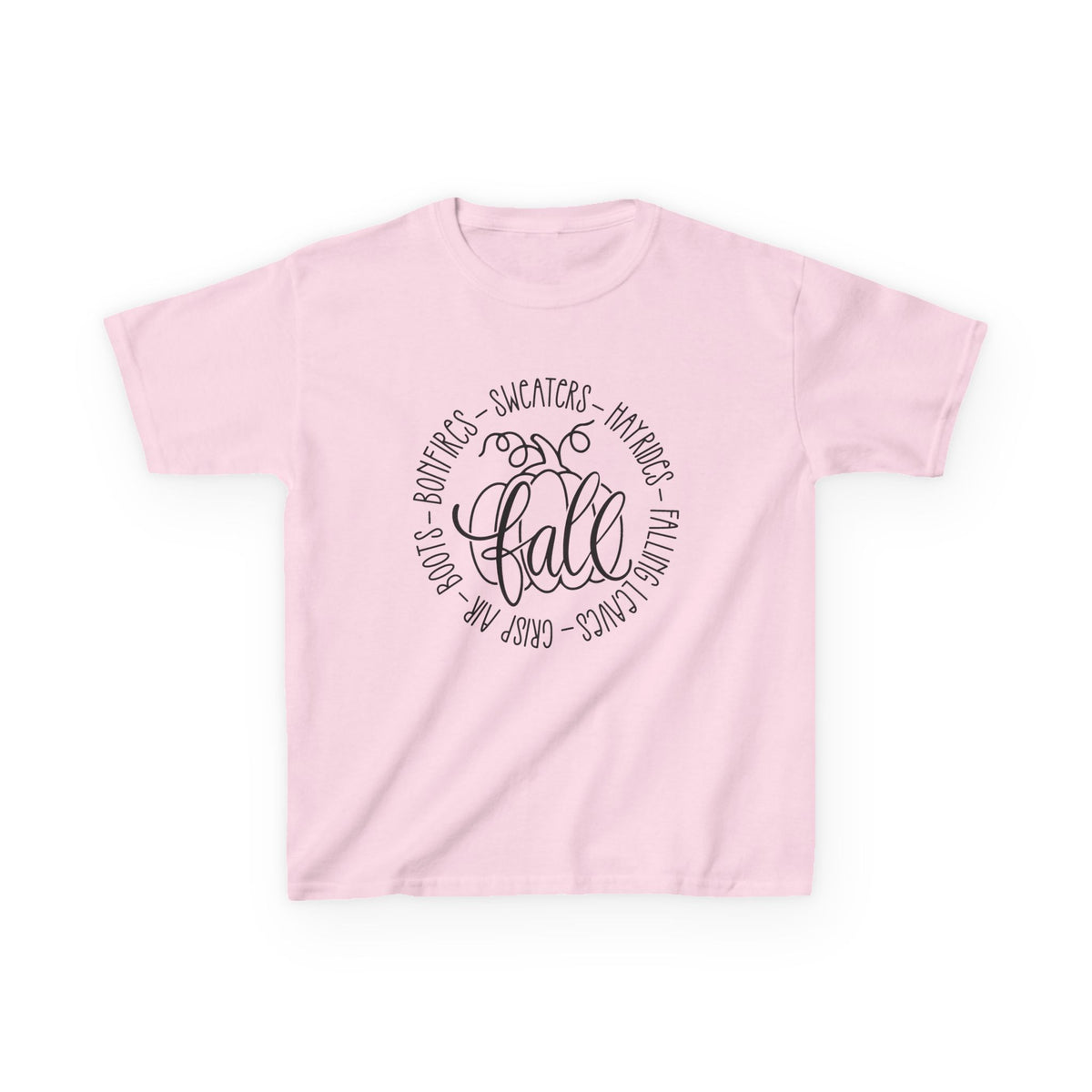 Kids 'Hello Fall' Tee — Playful Pumpkin & Autumn Words