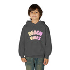 Youth Hoodie — "Beach Vibes" Pastel Retro Graphic