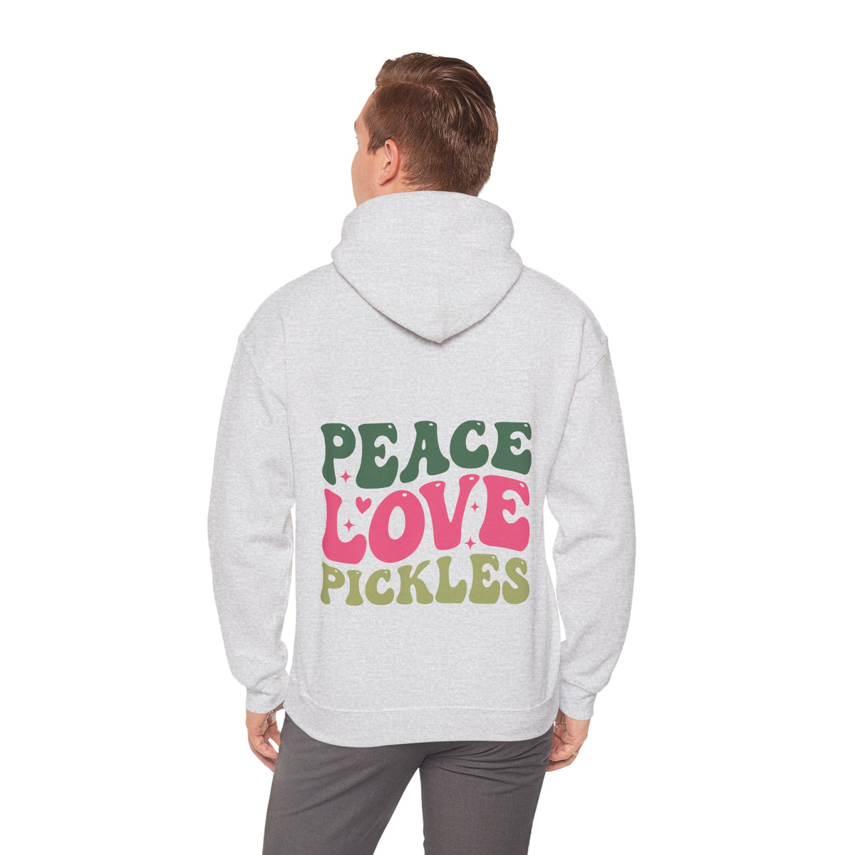 Peace Love Pickles Hoodie — Retro Groovy Graphic Hoodie