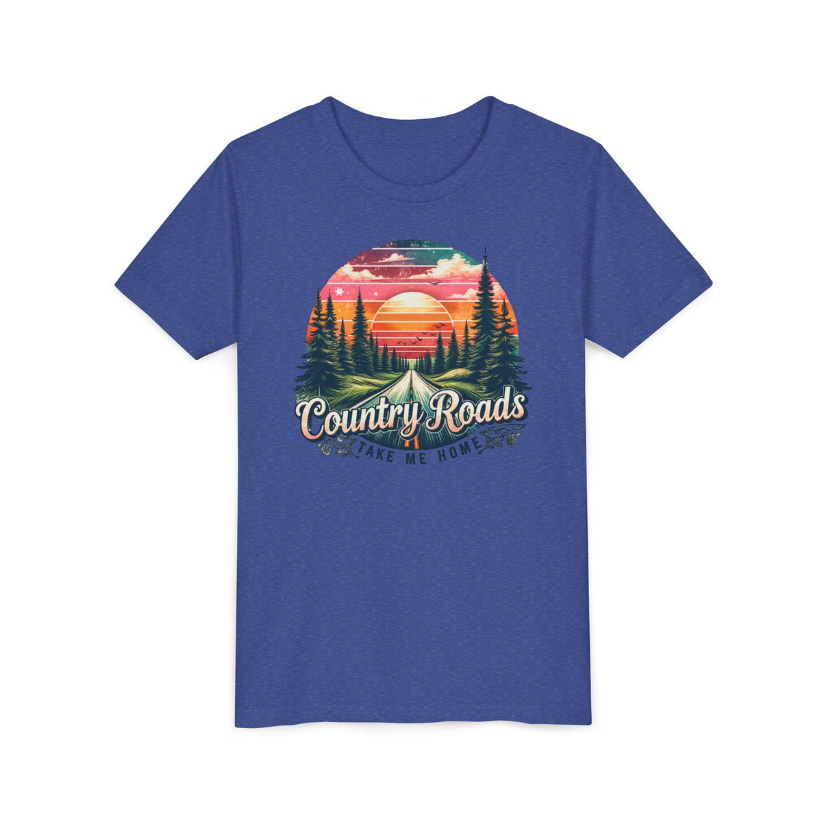 Kids Tee — 'Take Me Home' Retro Sunset Forest Tee