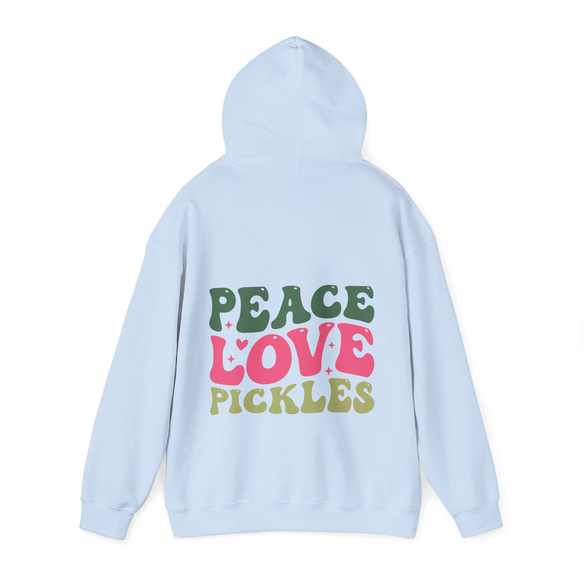 Peace Love Pickles Hoodie — Retro Groovy Graphic Hoodie