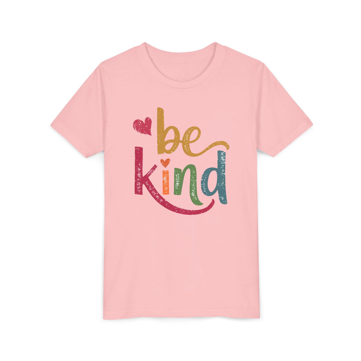 Kids Tee — 'Be Kind' Colorful Heart Graphic