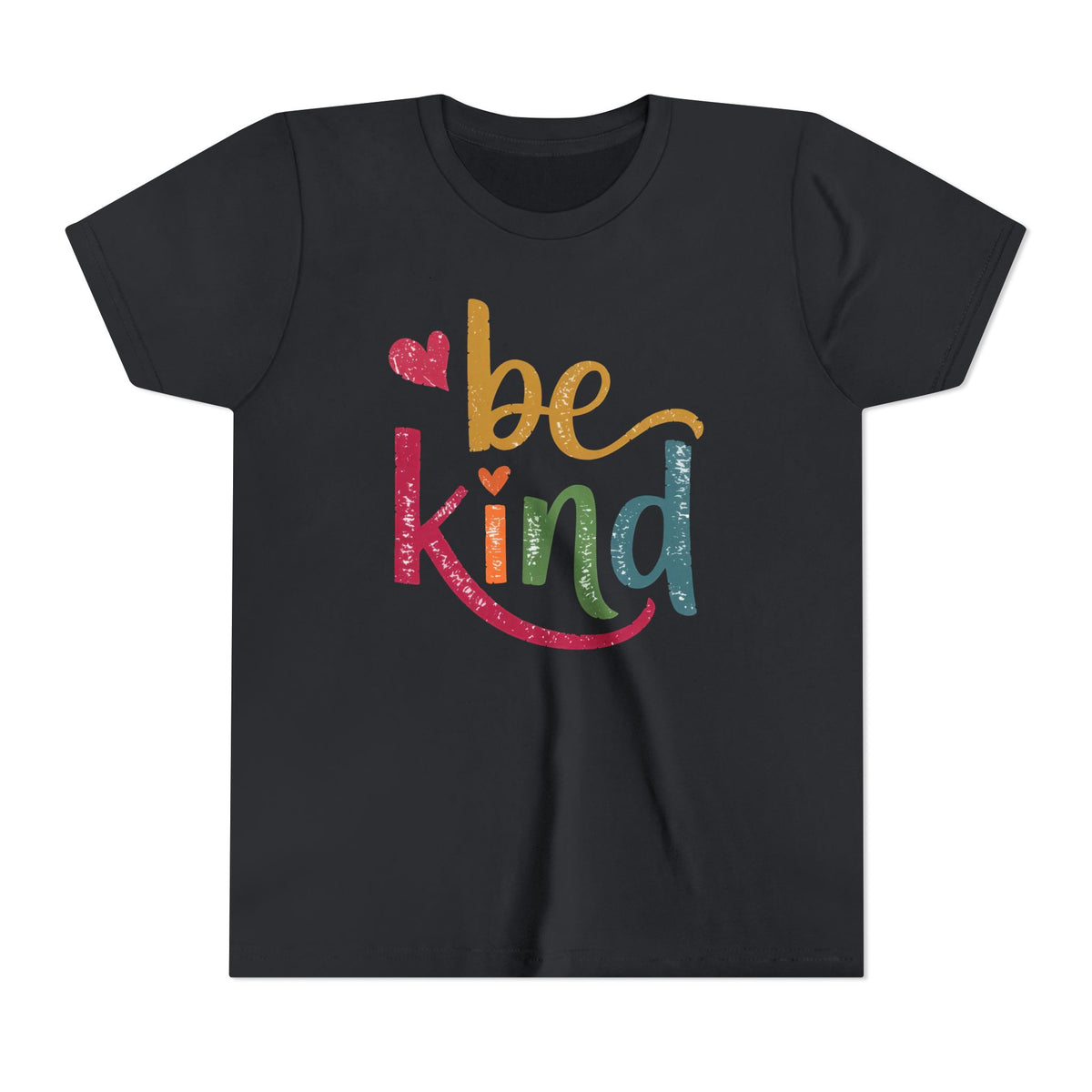 Kids Tee — 'Be Kind' Colorful Heart Graphic