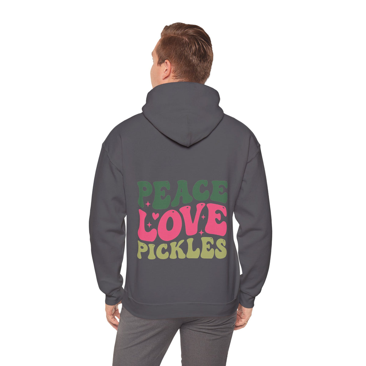 Peace Love Pickles Hoodie — Retro Groovy Graphic Hoodie