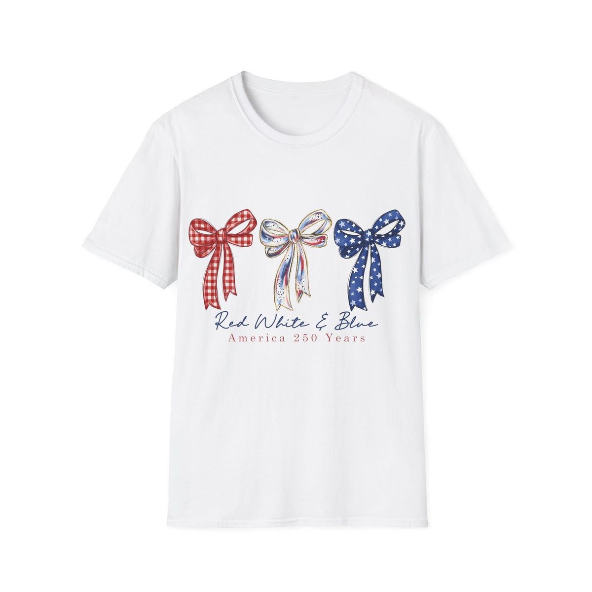 Patriotic Red White & Blue Bow T-Shirt