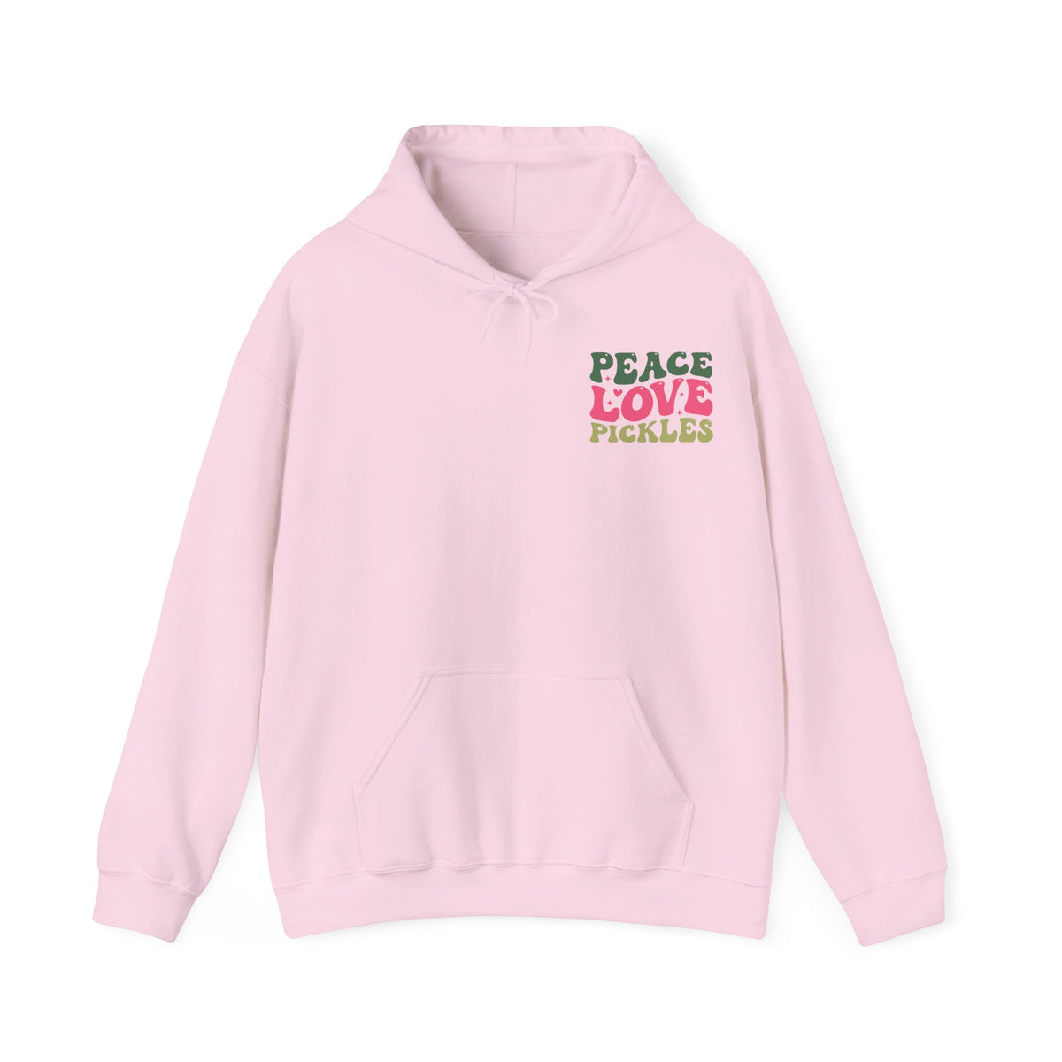 Peace Love Pickles Hoodie — Retro Groovy Graphic Hoodie