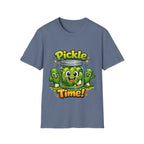 MD - Pickle Time T-Shirt — Cute Cartoon Pickle Jar Graphic Tee