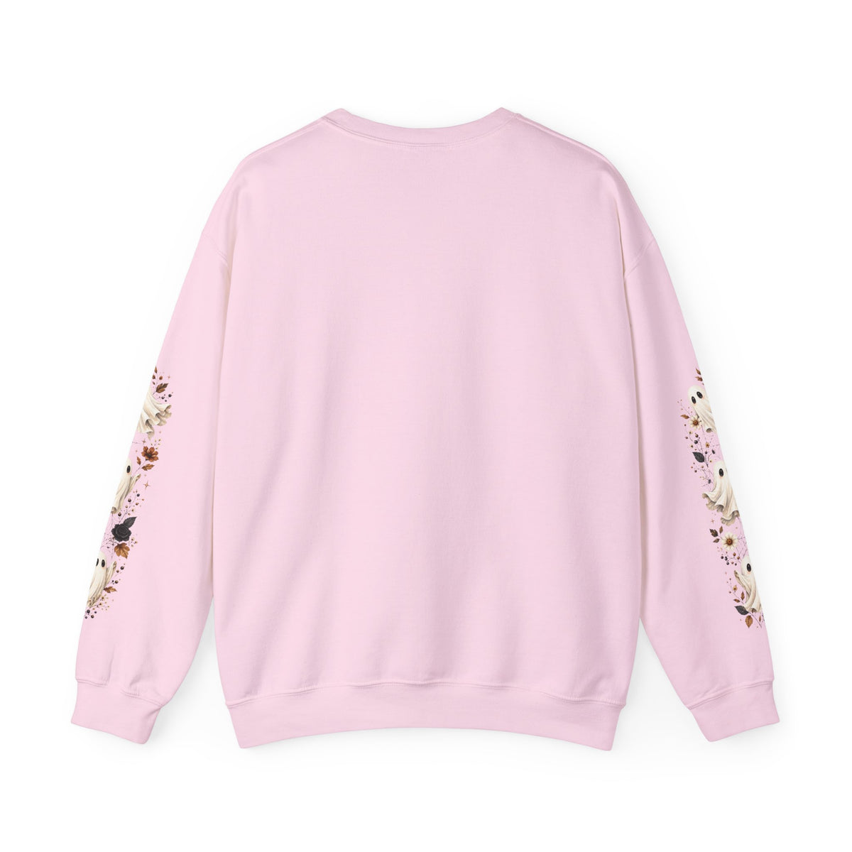 Ghost & Sunflower Crewneck Sweatshirt — Spooky Autumn Floral Pullover