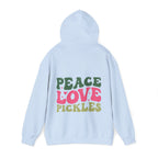 Peace Love Pickles Hoodie — Retro Groovy Graphic Hoodie