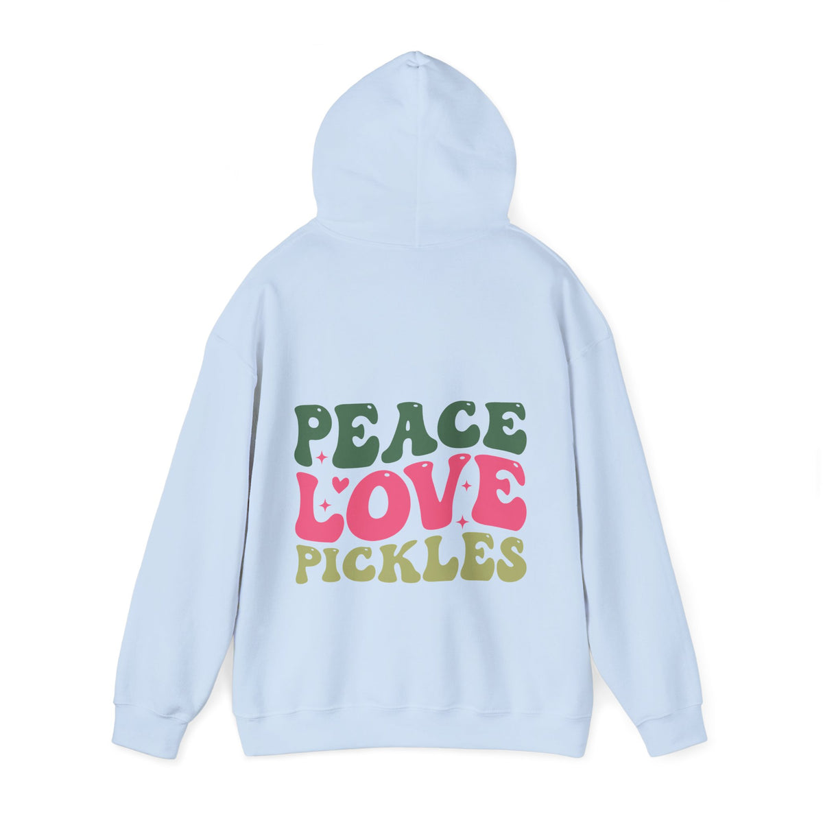 Peace Love Pickles Hoodie — Retro Groovy Graphic Hoodie