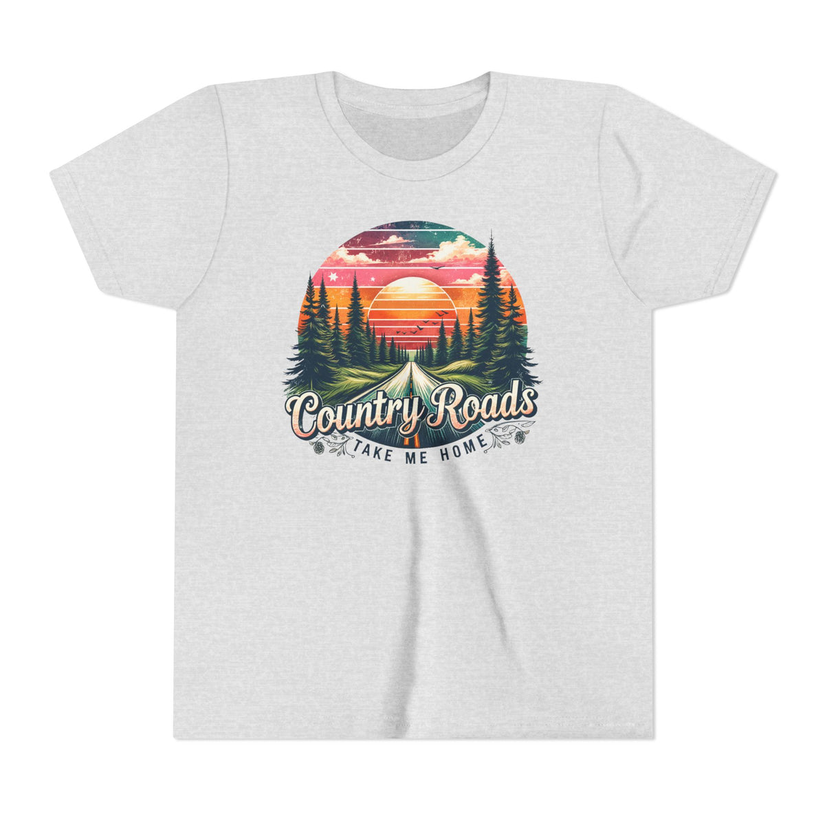 Kids Tee — 'Take Me Home' Retro Sunset Forest Tee