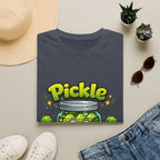 MD - Pickle Time T-Shirt — Cute Cartoon Pickle Jar Graphic Tee