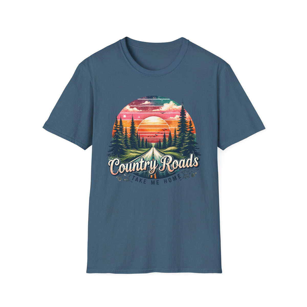 Unisex Soft Style Adult Tee - Country Roads