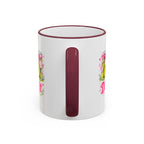 Dill With It Mug — Cute Pickle Jar Coffee Cup (Accent Rim & Handle)