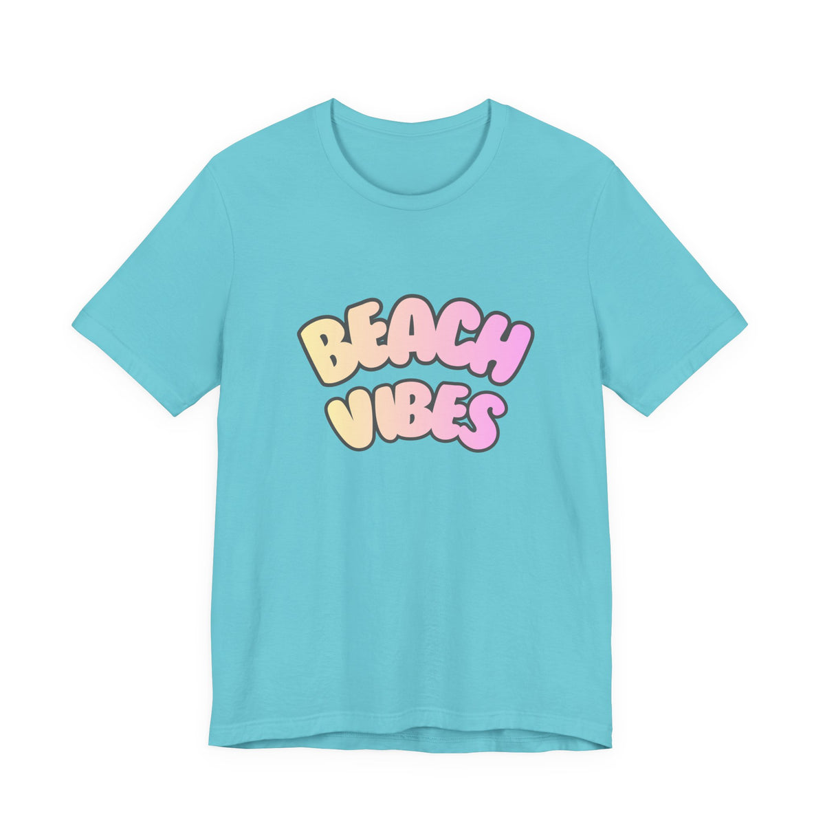 Beach Vibes T-Shirt — Pastel Retro Graphic Tee