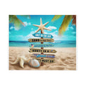 Beach Signpost Jigsaw Puzzle with Tin — 'Salt in the Air, Sand in My Hair' Seaside Puzzle Gift