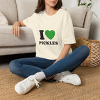 T-Shirt — "I  Pickles" Graphic Tee (Green Heart)