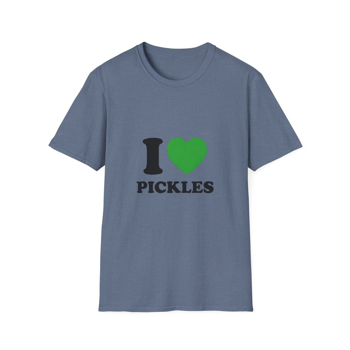 T-Shirt — "I  Pickles" Graphic Tee (Green Heart)