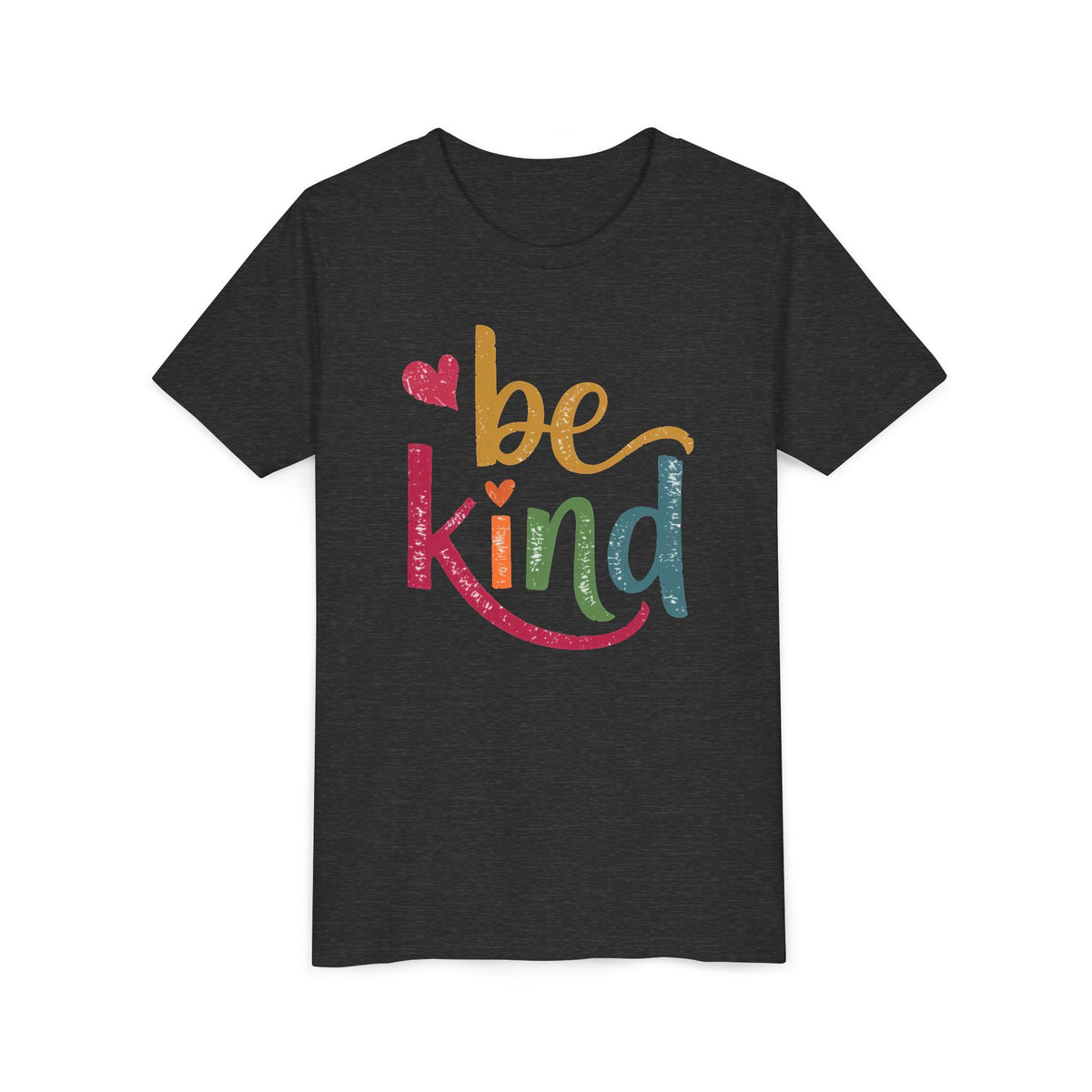 Kids Tee — 'Be Kind' Colorful Heart Graphic