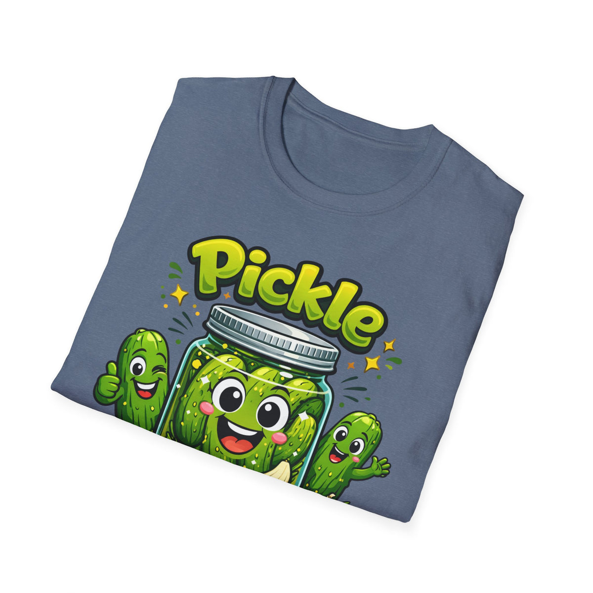 Pickle Time T-Shirt — Cute Cartoon Pickle Jar Graphic Tee