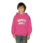 Youth Hoodie — "Beach Vibes" Pastel Retro Graphic