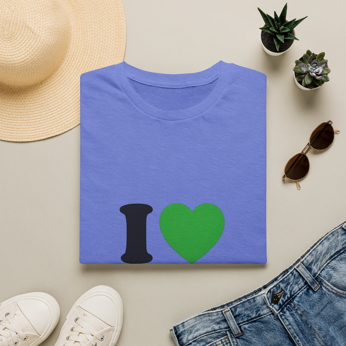 T-Shirt — "I  Pickles" Graphic Tee (Green Heart)
