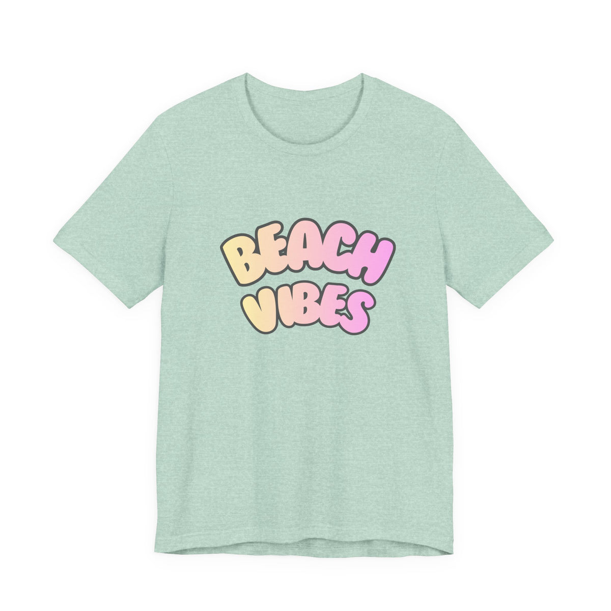 Beach Vibes T-Shirt — Pastel Retro Graphic Tee