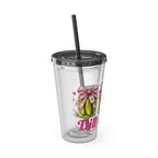 Dill With It 16oz Tumbler with Straw - Cute Pickle Gift