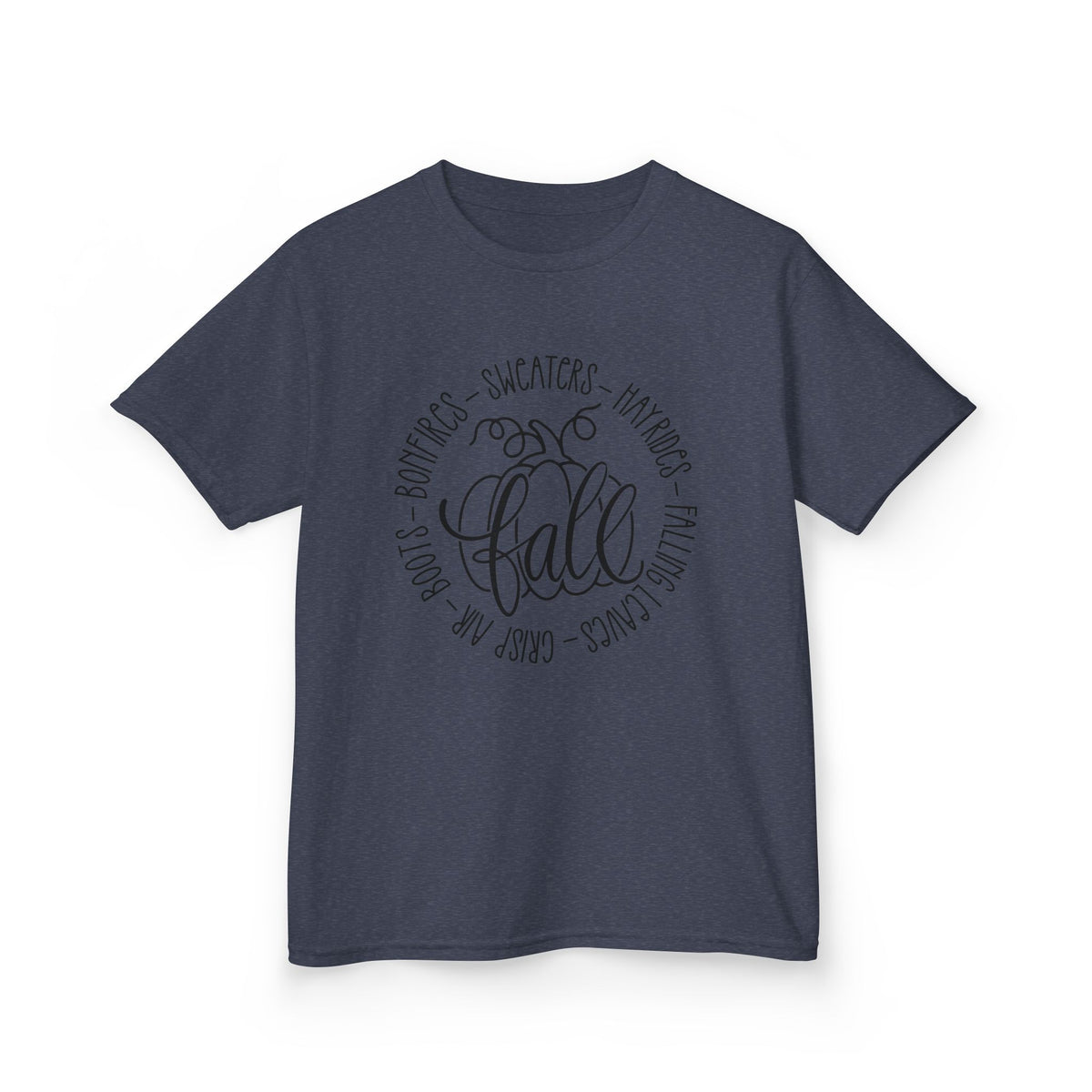 Kids 'Hello Fall' Tee — Playful Pumpkin & Autumn Words